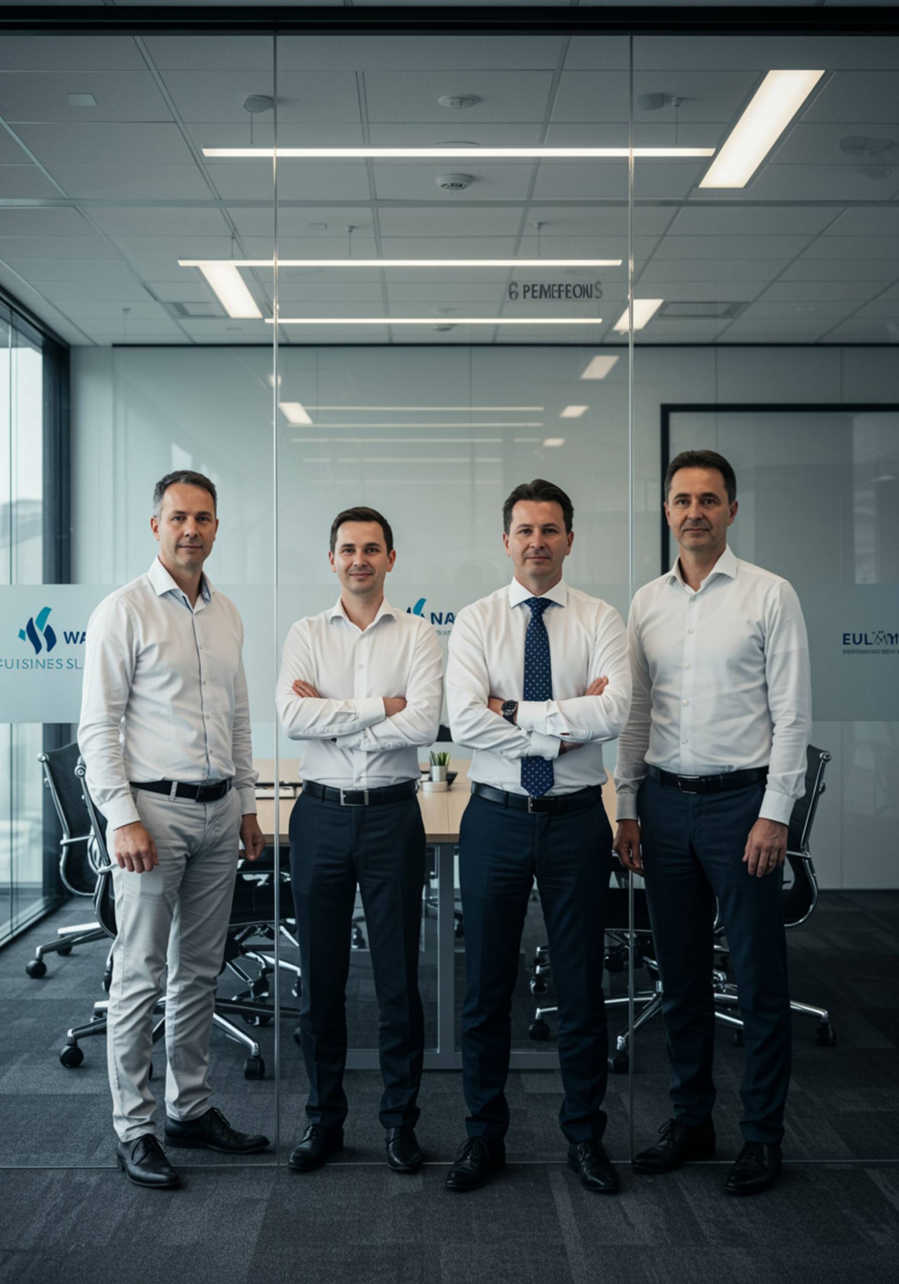 imagen42 "Retrato profesional del equipo ejecutivo de WANCALL BUSINESS SL en una sala de conferencias moderna, transmitiendo confianza y profesionalismo."